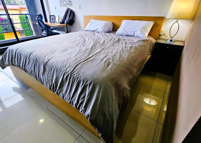 S01 King Size Premium Frente Al Tec Cem Con Cocineta Wifi Balcon Parking Terraza * Mexico City